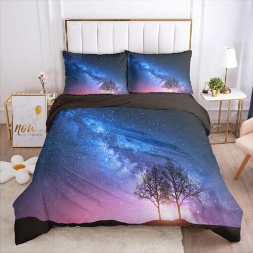 Luxury 3D Starry Sky Duvet/Quilt/Comforter Cover Set Bed Linen Blanket Case Pillow Covers King Queen Double Size Bedding Sets