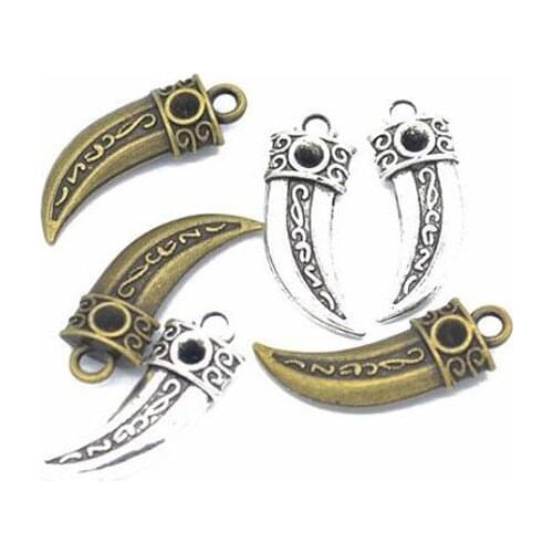 25pcs/lot Alloy Ox Horn Charms 16x14mm Antique Silver / Antique Bronze Pendant Fit Vintage DIY Bracelet Necklace