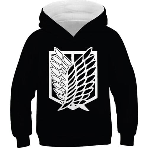Attack on Titan Cosplay Hoodies shingeki no kyojin 3D Print Hooded Hoodie Pullover Sweatshirt Coat For Kids