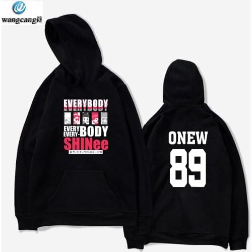 KPOP SHINee Hoodies women/men Fans Supportive fleece Hoodie Sweatshirt casual harajuku Tracksuit Pullover Jacket Coat clothes