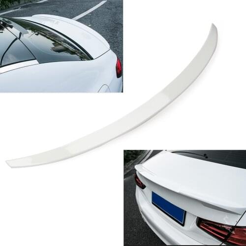 Car Rear Spoiler Trunk Boot Lip Wing Spoiler Lip Tail Trunk Trim For Mercedes Benz A Class W177 2019 White ABS Plastic