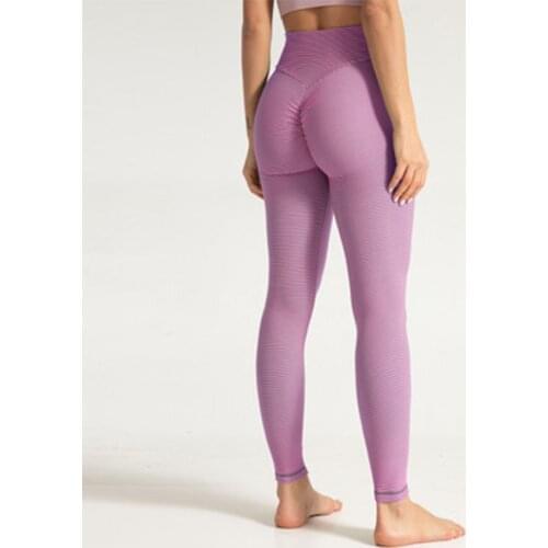 SALSPOR Fitness Women Leggings Stripe Push Up Breathable Yoga Pants High Waist Tight Running Workout Leggings