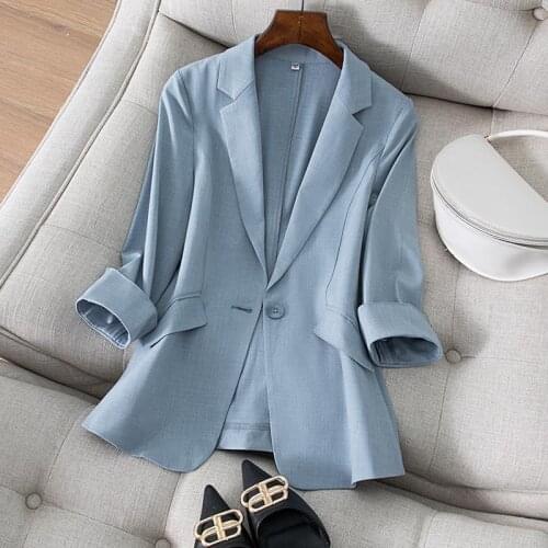 2021 Blazer Big Girls Coat Teens Single Button Fashion Design Solid Color Suit Tops Full Sleeve Slim Clothes