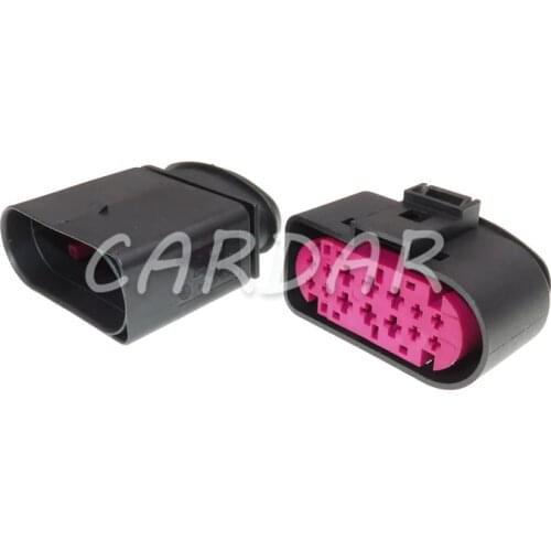 1 set 14 Pin 1J0973737 1J0973837 1.5mm 3.5mm Waterproof Auto Connector Lamp Light Socket For Audi BMW VW