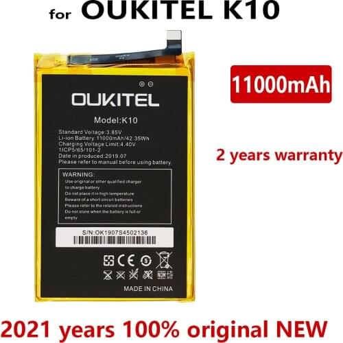 100% Original 11000mAh Replacement battery for OUKITEL K10 High Quality Batteries Bateria With Tracking number