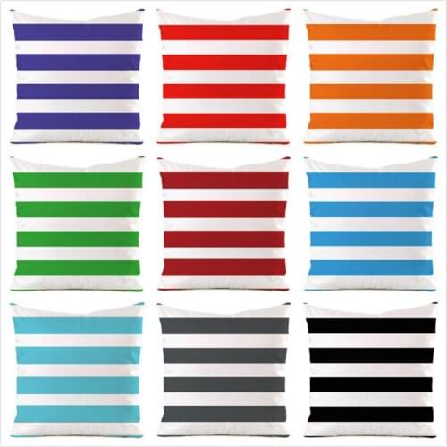 45cm*45cm Plain Stripe Inimitated Silk Fabric Throw Pillow Covers Couch Cushion Cover Home Decorative Pillows Pillow Case