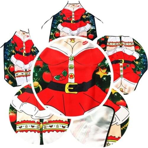 50Pcs/Lot Christmas Apron Christmas Decorations Dinner Party Cooking Apron Kitchen Accessories Kitchen Cleaning Tools