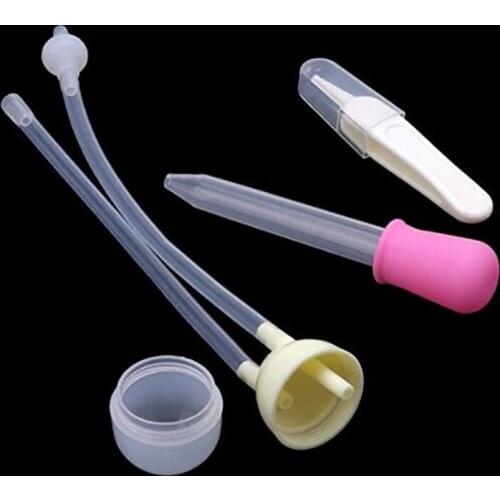 1set Baby Boys Girls Nasal Aspirator Safety Mucus Runny Aspirator Nose Cleaner Vacuum Suction Healthy Baby Nasal Aspirators