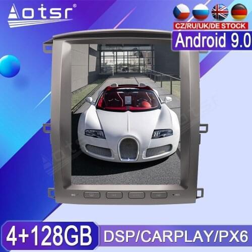 For Lexus LX470 TOYOTA Land Cruiser LC100 2002-2007 Android PX6 Tesla GPS Navi Car Multimedia Radio Auto Audio Player Head Unit