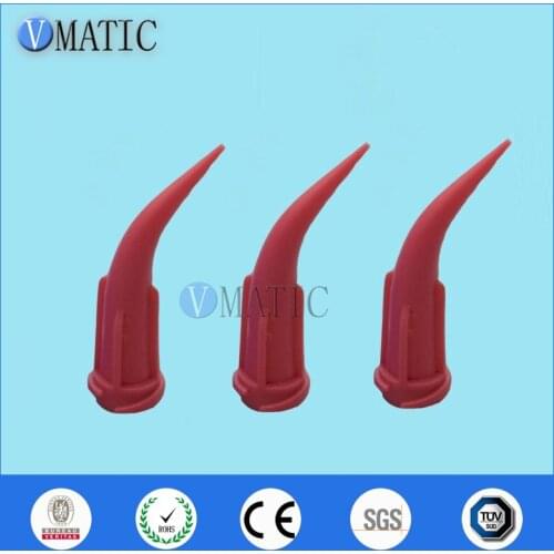 Free Shipping Quality 100pcs 25G Red TT Tapered Bend Dispensing Needle Tips