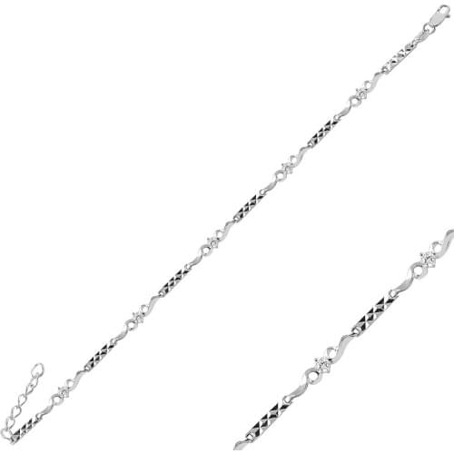 Silver 925 Sterling Zircon Cubic Zirconia Bracelet