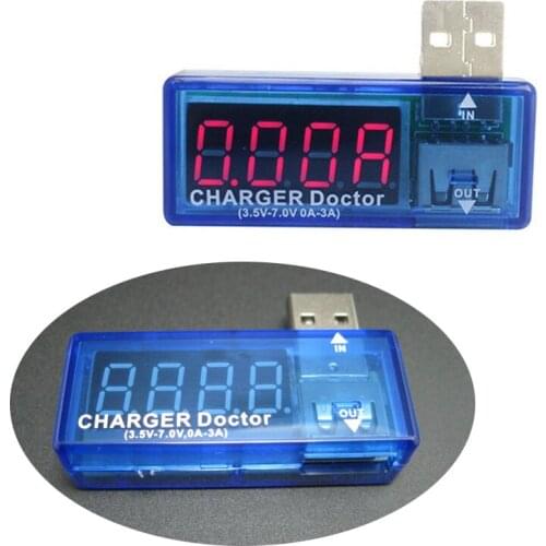 3.5V-7.0V Digital USB Mobile Power Charging Current Voltage Tester Meter Mini USB Charger Doctor Voltmeter Ammeter LED Display