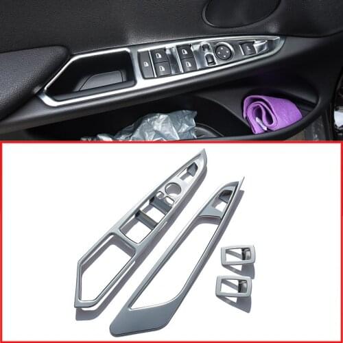 Chrome plate ABS Door Window Switch Button Panel Cover Trim Sticker For BMW X5 X6 F15 F16 Car Styling For Left Hand Drive Car
