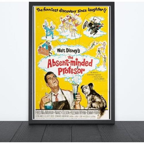 The Absent-Minded Professor (1961) Poster American science fiction comedy film Print Fred MacMurray Nancy Olson Art Gift