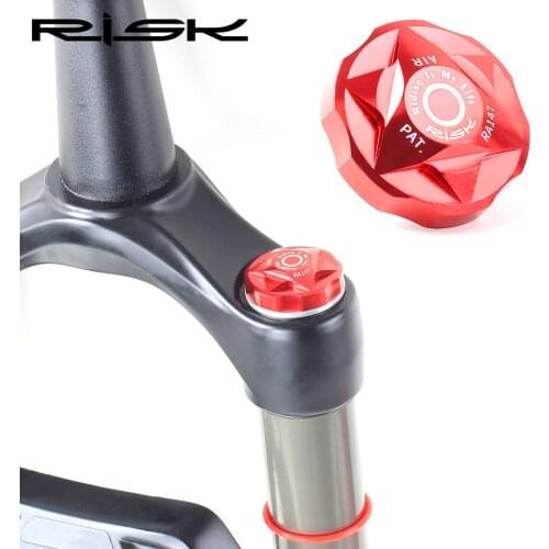 RISK RA147 Mountain Bike Bicycle Front Fork Air Cap Shock Valve Cap Dust Cover Protector Aluminum Alloy