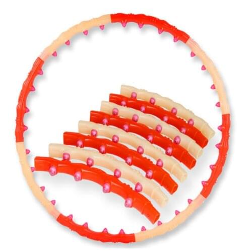 Massage Or-wh 100cm 8 Section hoop Fitness hoop Magnet Slimming Exercise hoop For Weight Loss