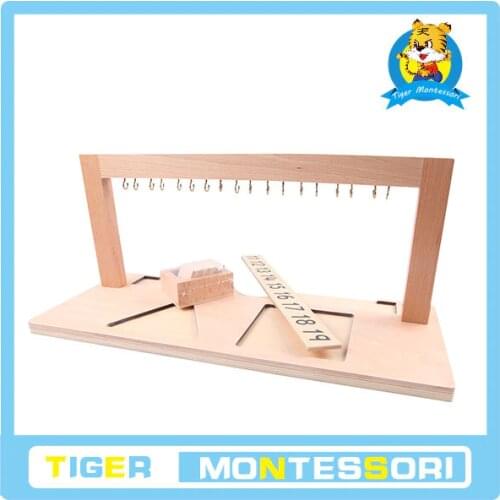 Montessori mathematics Teen Bead Hanger educational toy