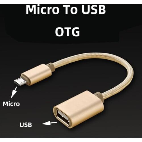 Micro To USB OTG Data Cable 3C Digital Micro Android Phone Weave Aluminum Alloy Patch Cord Adapter