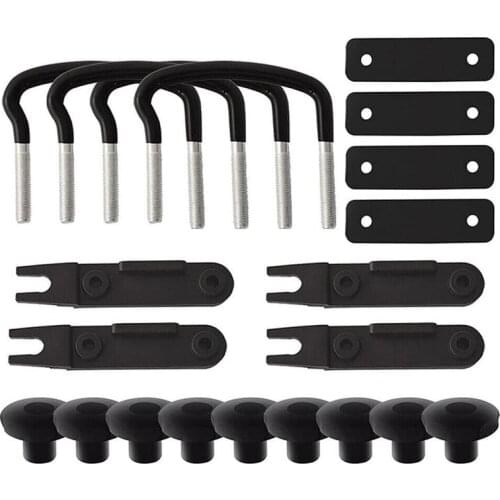 Set of 4 Car Roof Racks&Boxes Luggage Frame Kit U Bracket for most Car Van SUV Mounting Kit U Screw Clamps Roof Box Bracket
