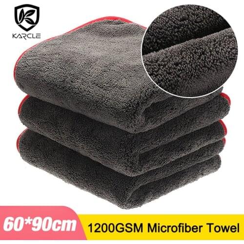 1200GSM Car Cleaning Drying Towel Microfiber Car Detailing Wash Cloth Thick Auto Polishing Towel for Cars Kitchen Car Care Cloth