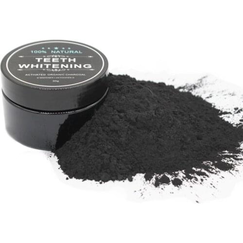 Daily Use Teeth Whitening Scaling Powder Oral Hygiene Cleaning Activated Bamboo Charcoal Black Powder 100% Natural 30g