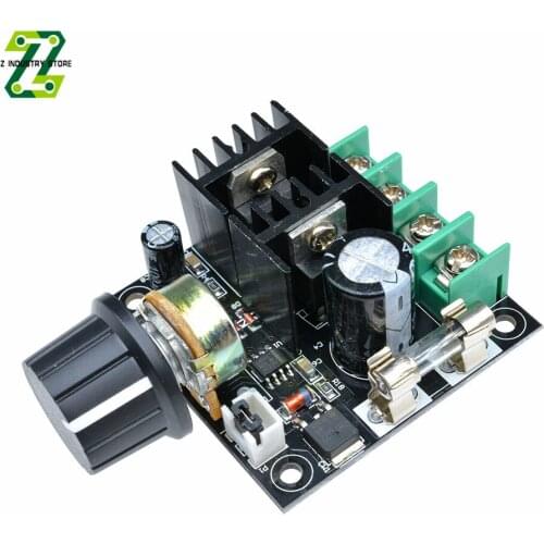 DC 12-40V 10A PWM Motor Speed Control Switch Controller Volt Regulator Dimmer Rotary Switch Potentiometer 400W Board Module