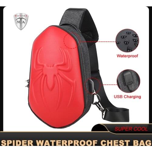 Durable Chest Bag MTA Hard Shell Streetwear Sling Pack Crossbody Motorcycle Backpack for College Student Unisex Running