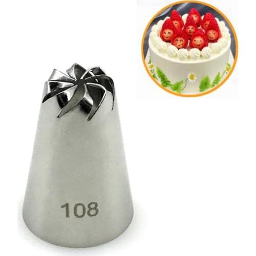 Russian Tulip Icing Piping Nozzles Stainless Steel Flower Mouth Cream Pastry Tips Nozzles Bag Cupcake Cake Decorating tools #108