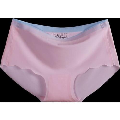 Sexy Seamless Briefs Ultra-thin Traceless Trimming Ruffles Soft Underwear Womens Panties