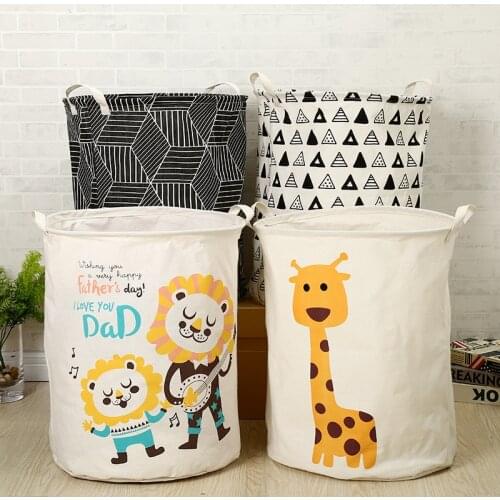 18L Cloth Art Folding Geometry Dirty Clothes Toys Storage Bucket Household Storage Basket Dirty Clothes Laundry Basket
