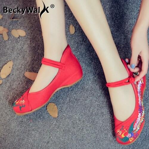 Spring and Autumn Caifeng wedding shoes embroidered cloth shoes womens single shoes tendon soft bottom dance shoes WSH2287