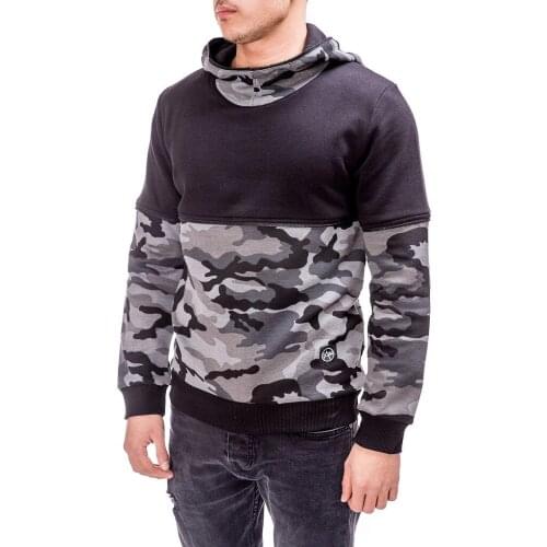 2020 Spring Camouflage Patchwork Hoodies Mens Fashion Hoody Sweatshirts Men Sweatshirts Slim Fit Sportswear