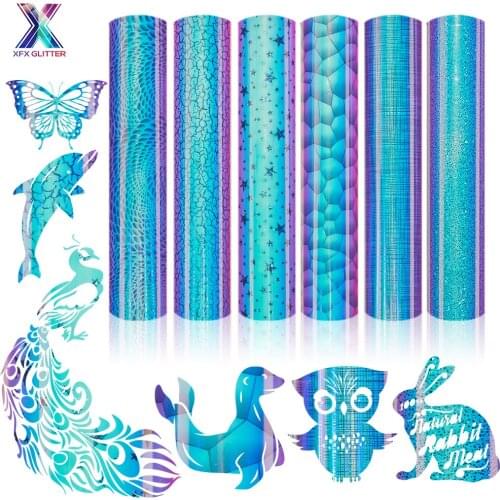 XFX HTV 1 Pcs 25x100cm Vinyl Heat Thermal Transfer Iron on DIY Garment Film Silhouette Paper Fabric Decorative Film Press Tshirt