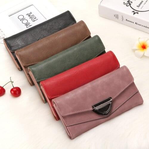 MIRROR SUNNY New PU women wallet Korean version ladys tri-fold purse large capacity multi-card handbag hign quality female bag
