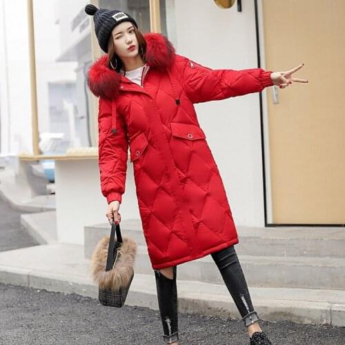 2019 Real Zipper Winter Womens Heavy Seta Lead Overknee Cangzhou Cotton Girls Long Paragraph. New Bread Cotton-padded Clothes