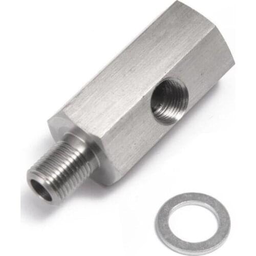 1/8'' Oil Pressure Sensor Tee to NPT Adapter Turbo Supply Feed Line Gauge