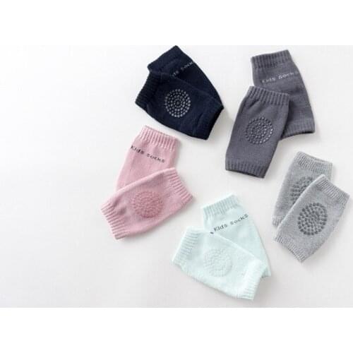 1 pair baby knee pads Solid color design Child safety crawling protective equipment Sports protective gear elbow pads warm socks