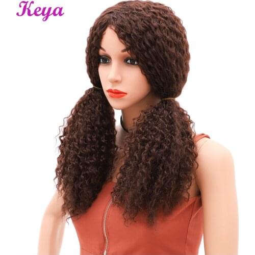 Afro Kinky Curly Wig for Black Women 18 Inch 4 Pure Colors Available Heat Resistant Fiber Synthetic Wig