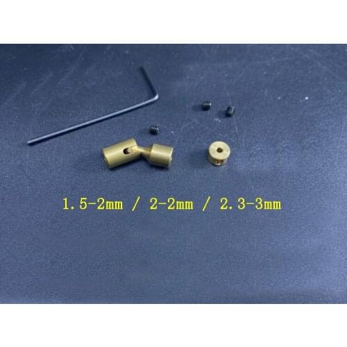 4pcs 1.5-2mm/2-2mm/2.3-3mm Universal Coupling Cardan Joint Motor Shaft Connector Coupler for DIY RC Boat Model Simulation Ship