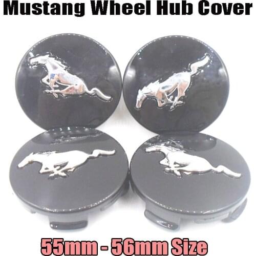 4Pcs/lot 55mm 56mm Car Wheel Center Hub Cap Tires Rim Mustang Pony Horse Badge Emblem Cover FR3C-1A096-AC 2015-2017 Accessories
