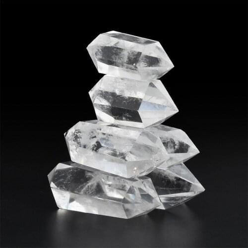 50-60MM 100% Natural White Fluorite Crystals Quartz Crystal Gemstone Point Healing Hexagonal Wand Treatment Stone Room Decor
