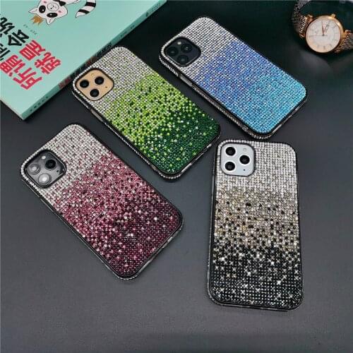 Colorful Gradient Diamond Glitter Case for iPhone 11 Pro Max XR X XS MAX 6 6S 7 8 Plus Phone Back Cover Cases for iphone 12 PRO