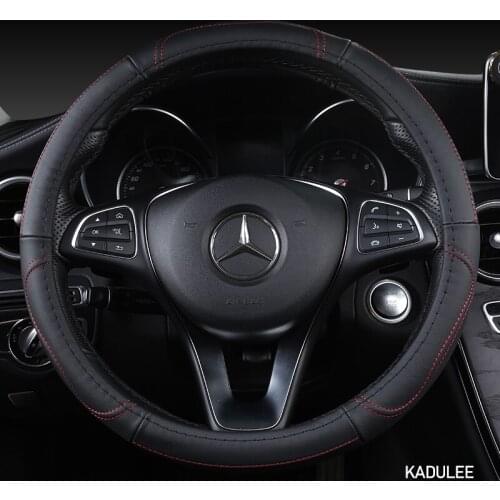 KADULEE Microfiber Leather Car Steering Wheel Cover For Isuzu D Max Trooper Rodeo Mux Ertiga APV Ignis Edition SX4