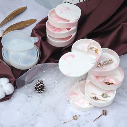 DIY Rotate Overlapping Multiple Layers Storage Box Silicone Mold Jewelry Fillings Pendant Accessory Handmade Epoxy Resin Mould