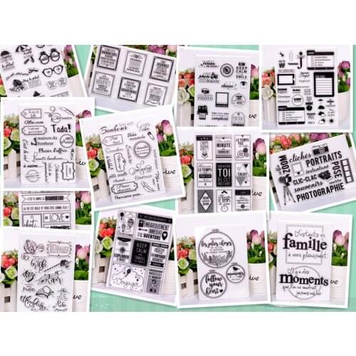 French Transparent Silicone Clear Rubber Stamp Sheet Cling Scrapbooking DIY Cute Pattern Photo Album PaperCard Decor