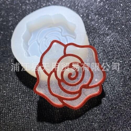 Aromatherapy Plaster Car Decoration DIY Handmade Epoxy Tabletop Rose Decoration Mold 15-953