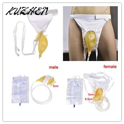 Male Female Urination Catheter Bag Reusable Urinal Pee Holder Collector For Urinary Incontinence Bedridden Patients 1PC NEW