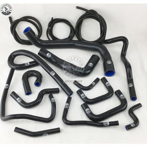 SILICONE RADIATOR HOSE KIT FOR NISSAN SKYLINE R33 GTS-25T/GTS RB25DET + Vacuum HOSE KIT(15pcs) RED/BLUE/BLACK