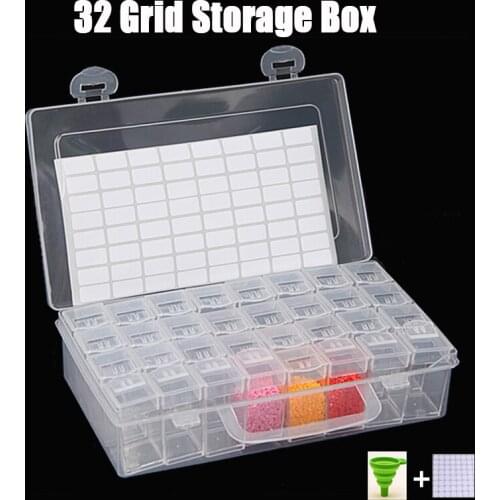 32/38/56/60/64/80 Bottles 5D Diamond Picture Box Storage Box Diamond Embroidery Tools Accessories Jewelry Bead Storage Box