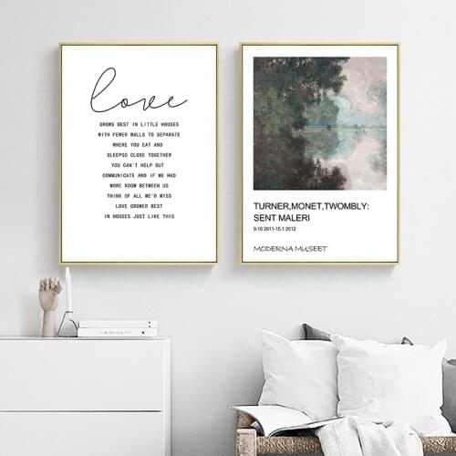 Forest Landscape by Monet Wall Art Canvas Painting Quotes Posters and Prints Decoration Home Wall Pictures for Living Room Decor